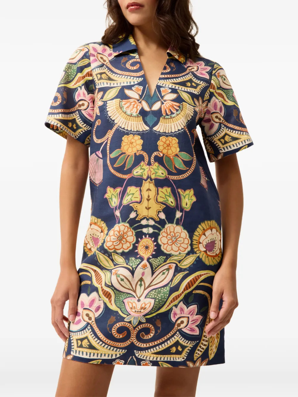 Marie Oliver Dede Floral V Neck Mini Dress