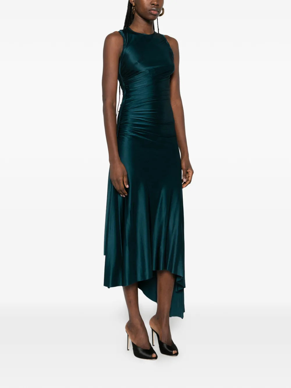 Victoria Beckham Asymmetric Hem Midi Dress