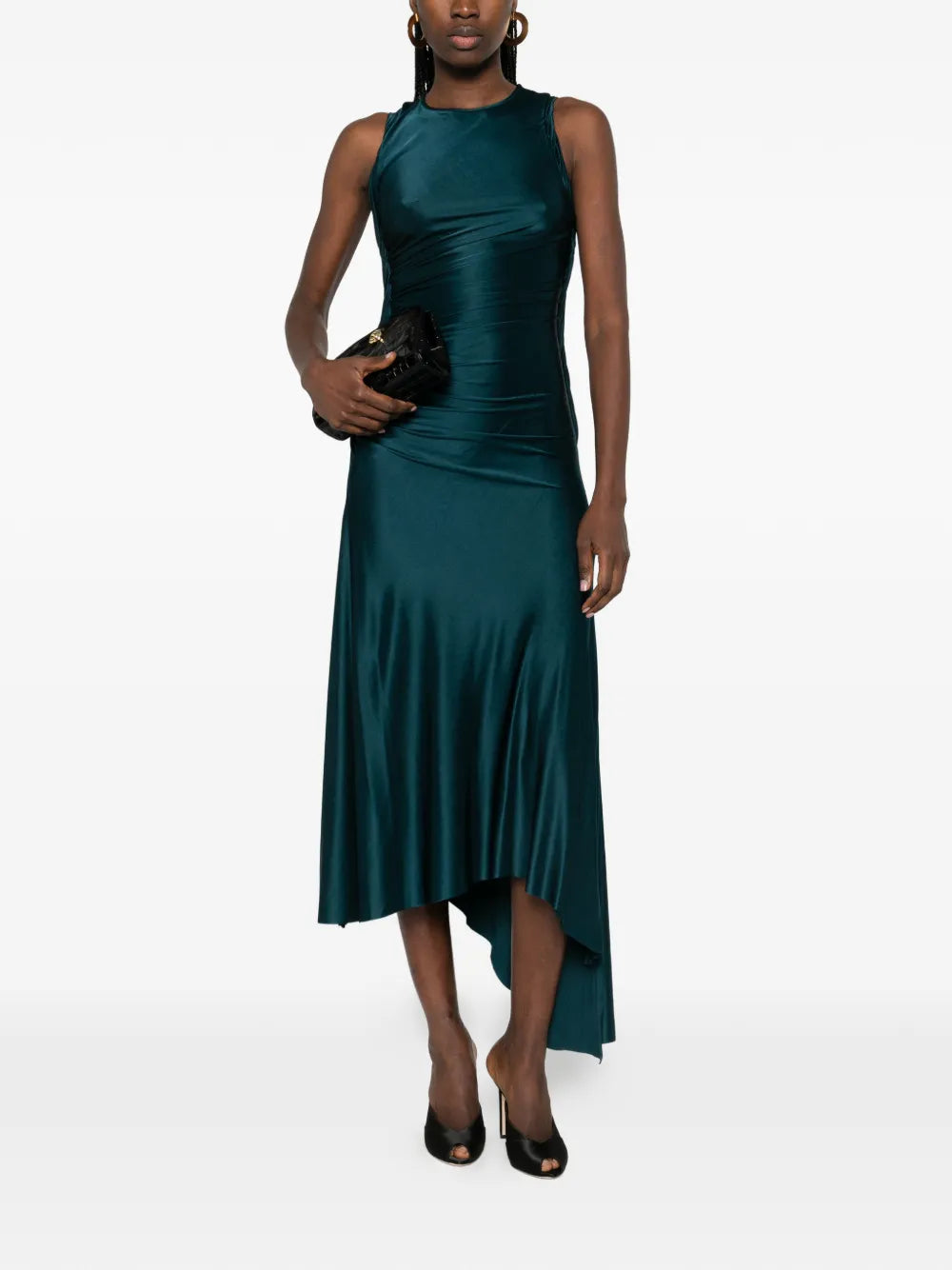 Victoria Beckham Asymmetric Hem Midi Dress