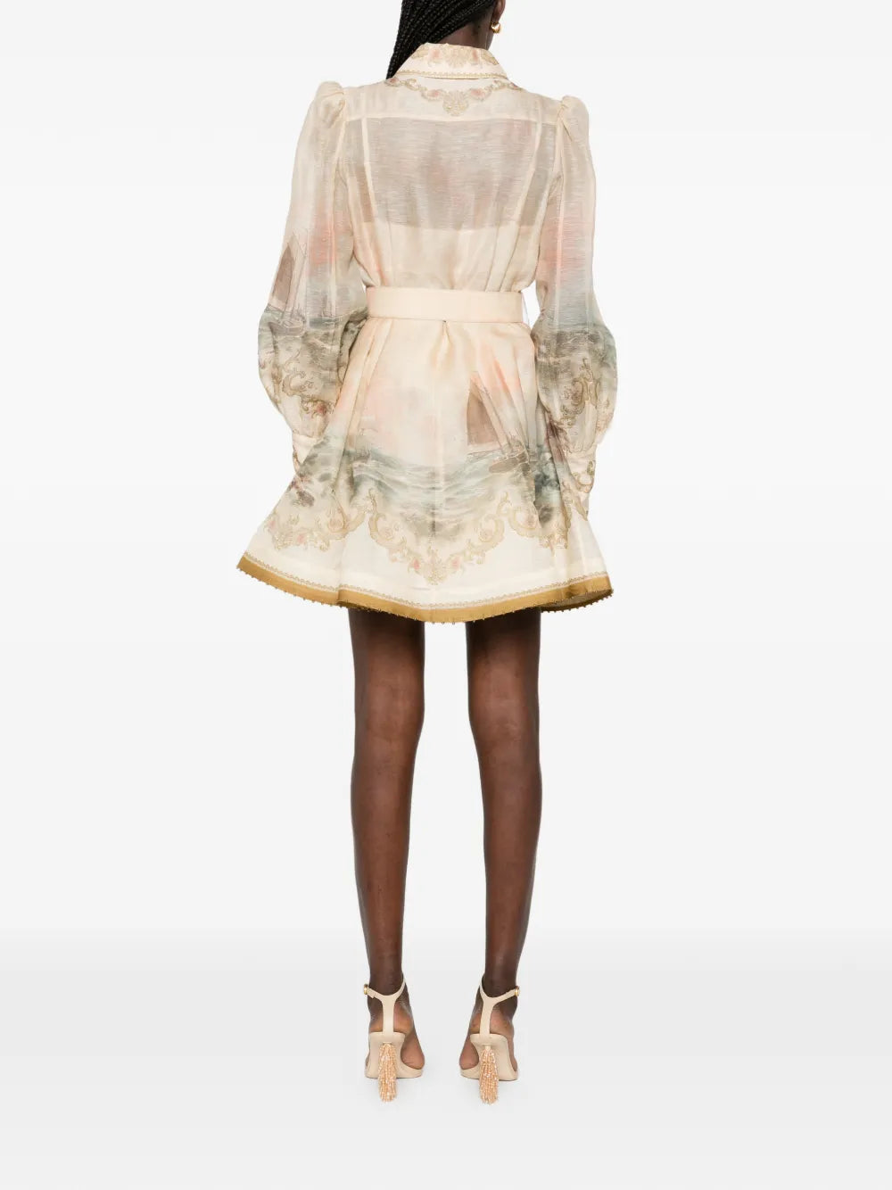 Zimmermann Rebellion Marine Long Sleeve Dress