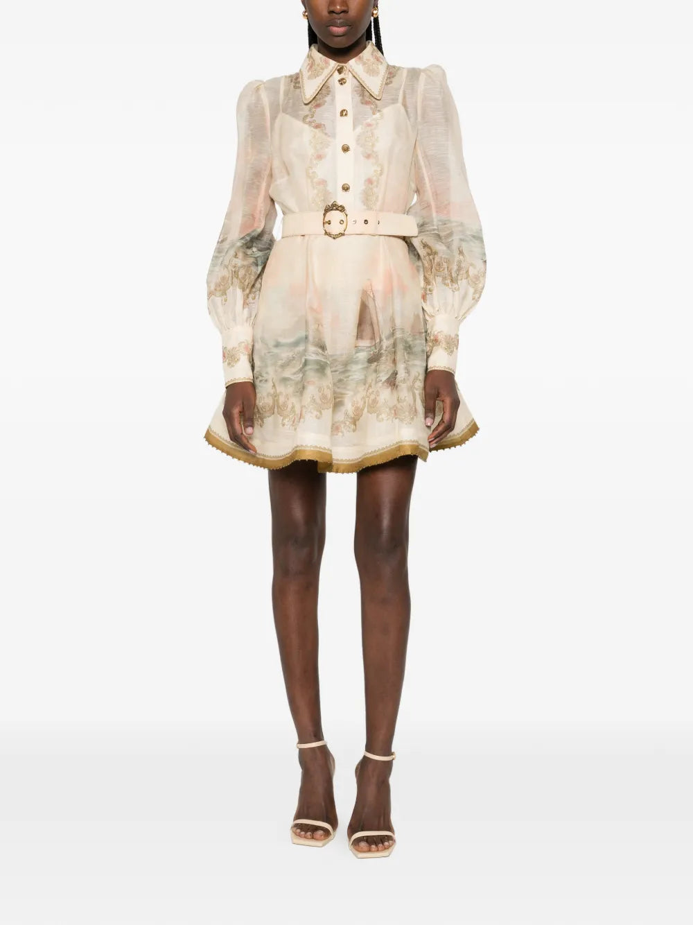 Zimmermann Rebellion Marine Long Sleeve Dress