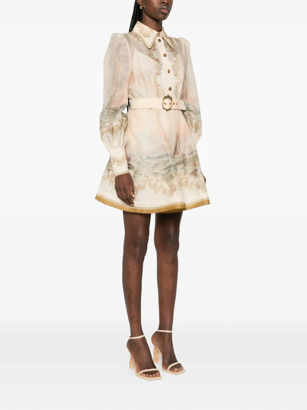 Zimmermann Rebellion Marine Long Sleeve Dress