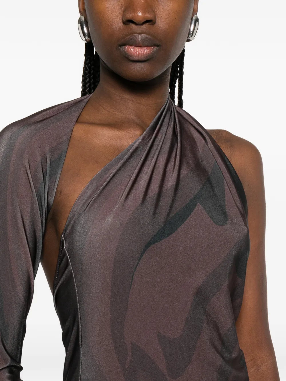 Atu Body Couture One Shoulder Cutout Maxi Dress