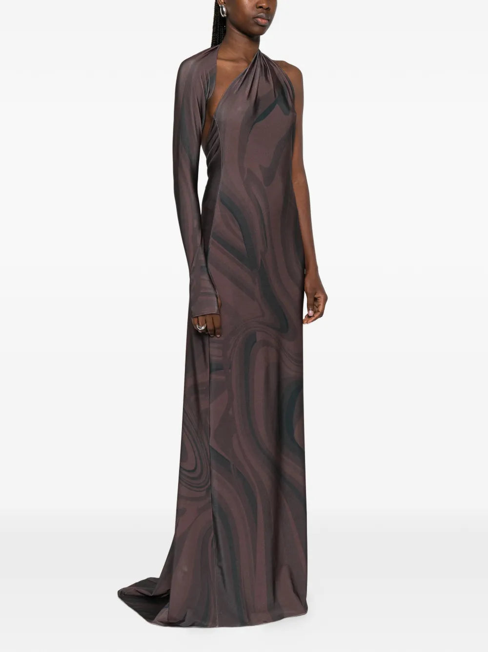 Atu Body Couture One Shoulder Cutout Maxi Dress