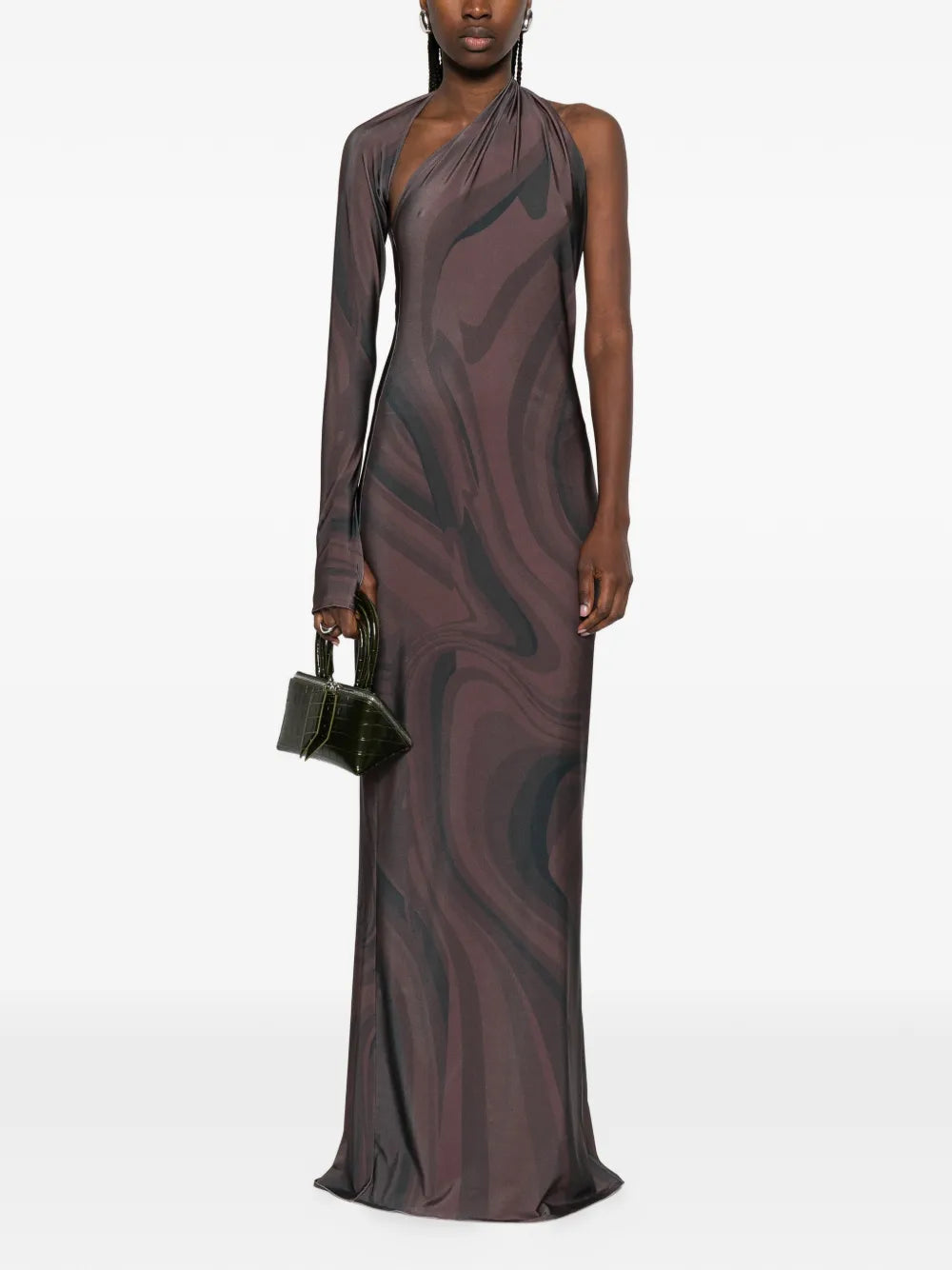 Atu Body Couture One Shoulder Cutout Maxi Dress