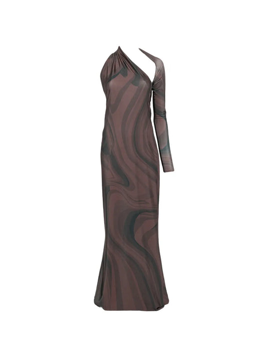 Atu Body Couture One Shoulder Cutout Maxi Dress