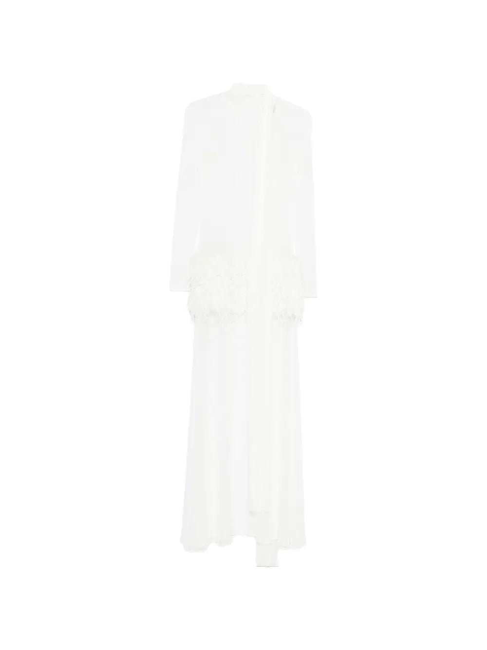 Atu Body Couture Feather High Neck Maxi Dress