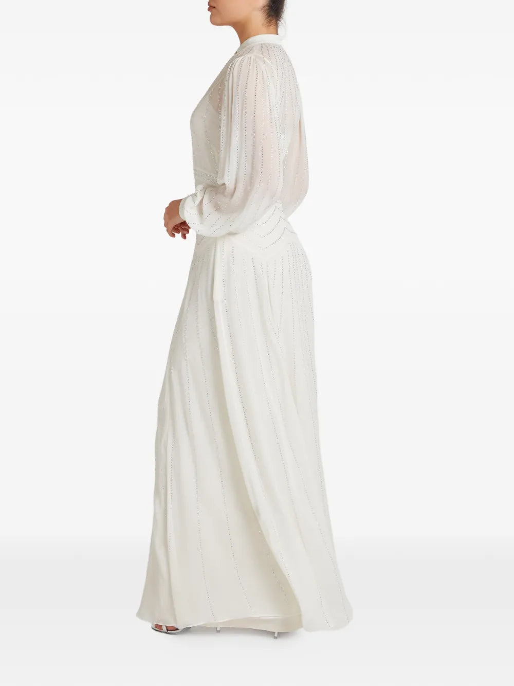 Temperley London Villanelle Buttoned Long Sleeve Maxi Dress