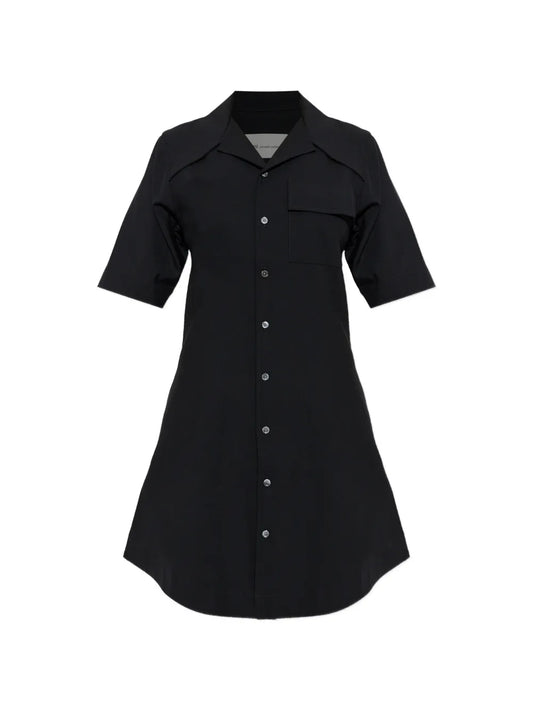 Ami Paris Button Short Sleeve Dress