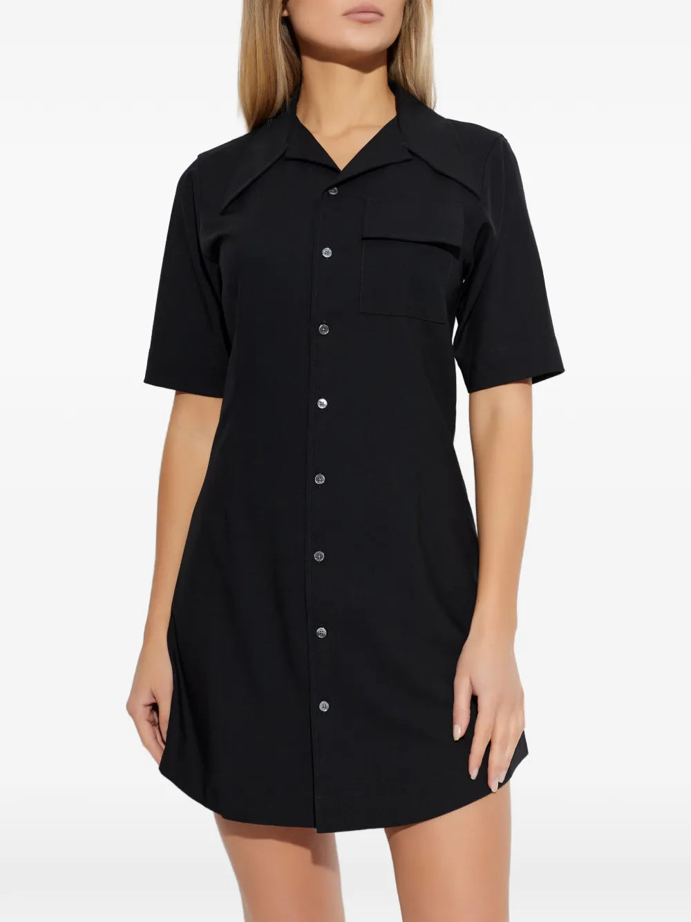 Ami Paris Button Short Sleeve Dress