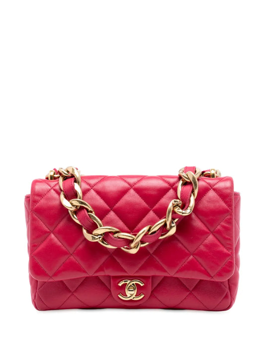 Chanel Pre Owned 2021 2025 Large Quilted Lambskin Funky Town Flap Shoulder Bag