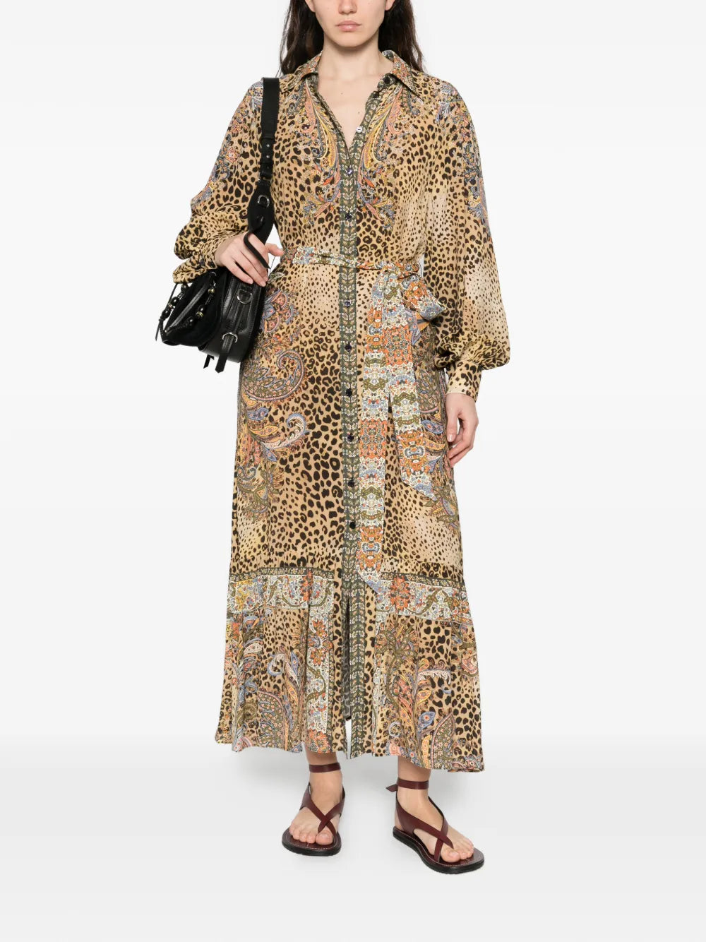Etro Paisley Animal Print Midi Dress