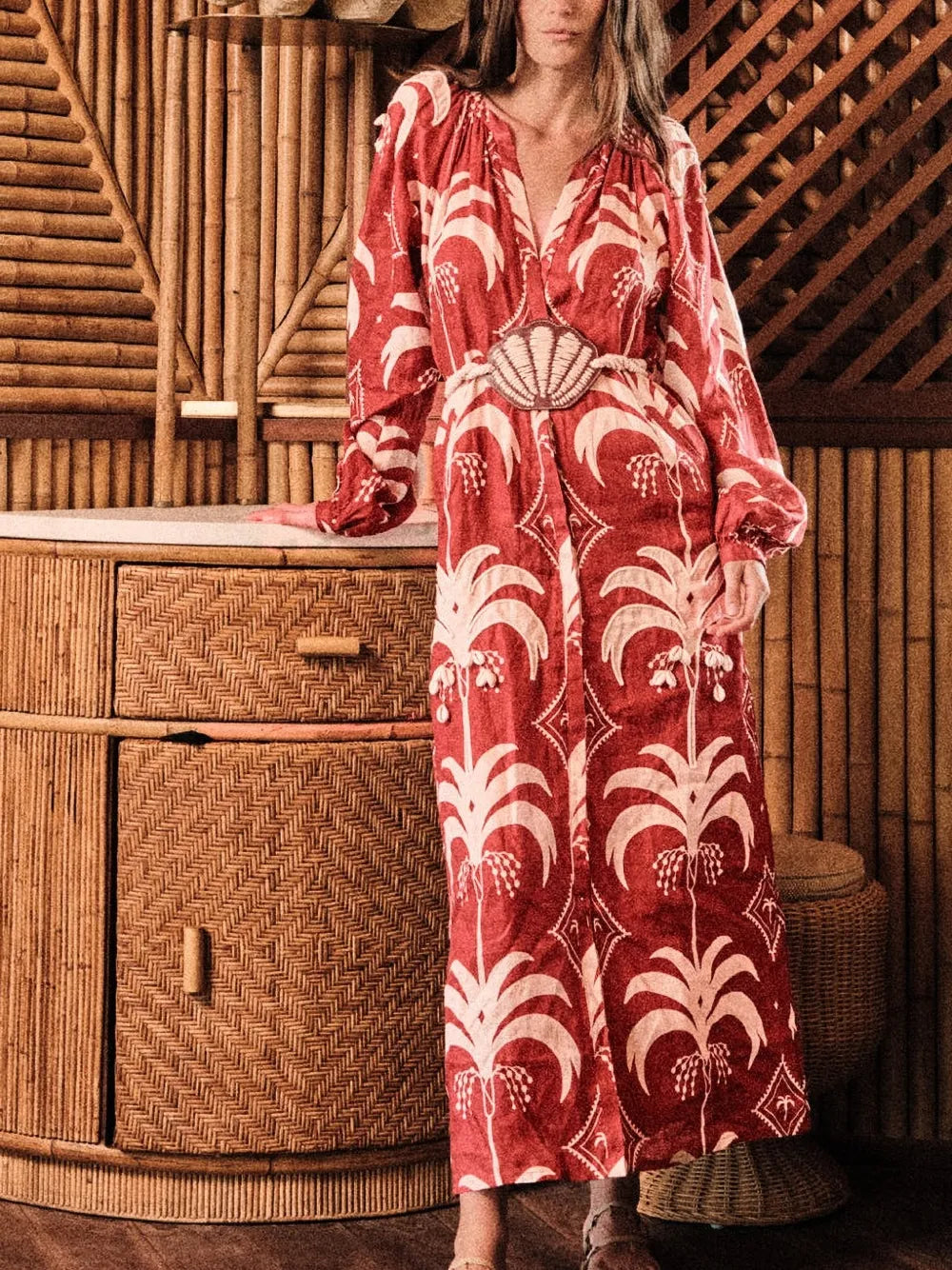 Johanna Ortiz Weaving Waves Midi Dress