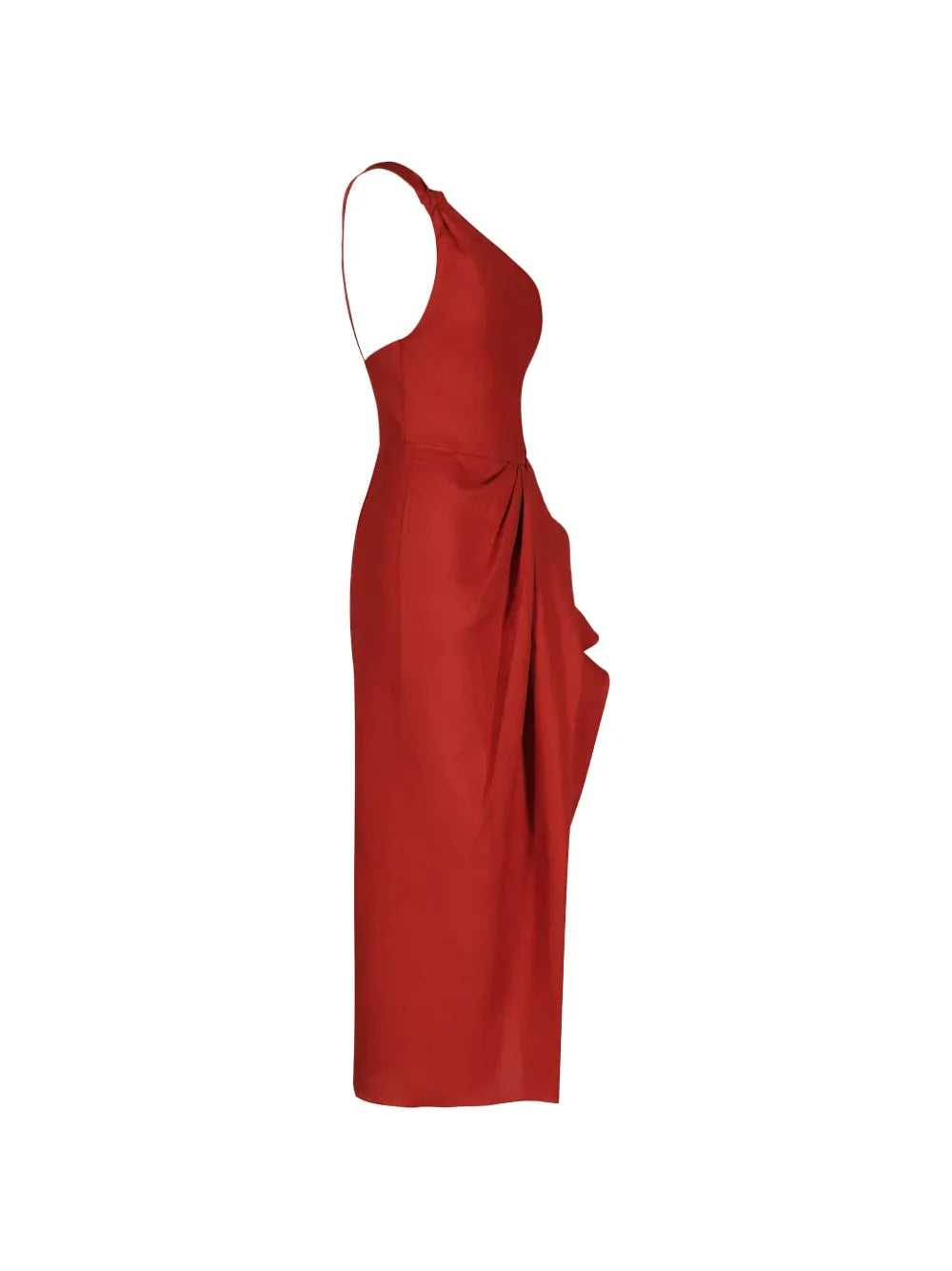Johanna Ortiz Salsero One Shoulder Ruffled Midi Dress