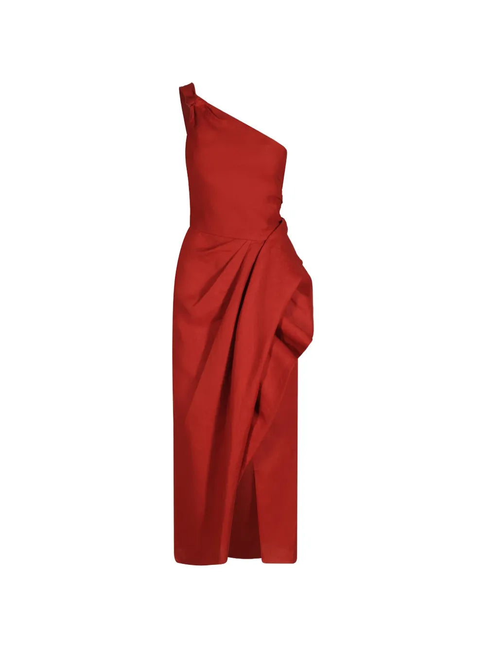 Johanna Ortiz Salsero One Shoulder Ruffled Midi Dress
