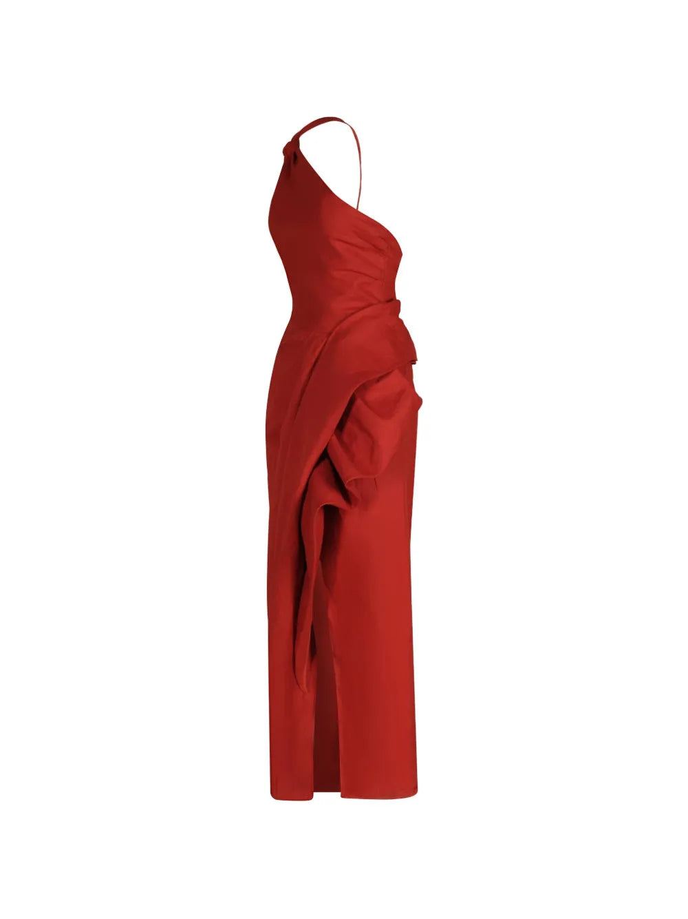 Johanna Ortiz Salsero One Shoulder Ruffled Midi Dress