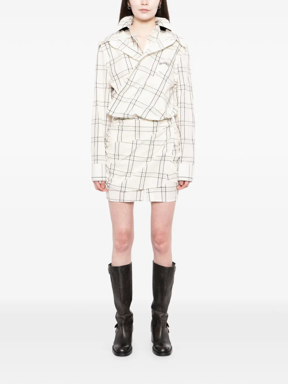 The Attico Plaid Mini Dress