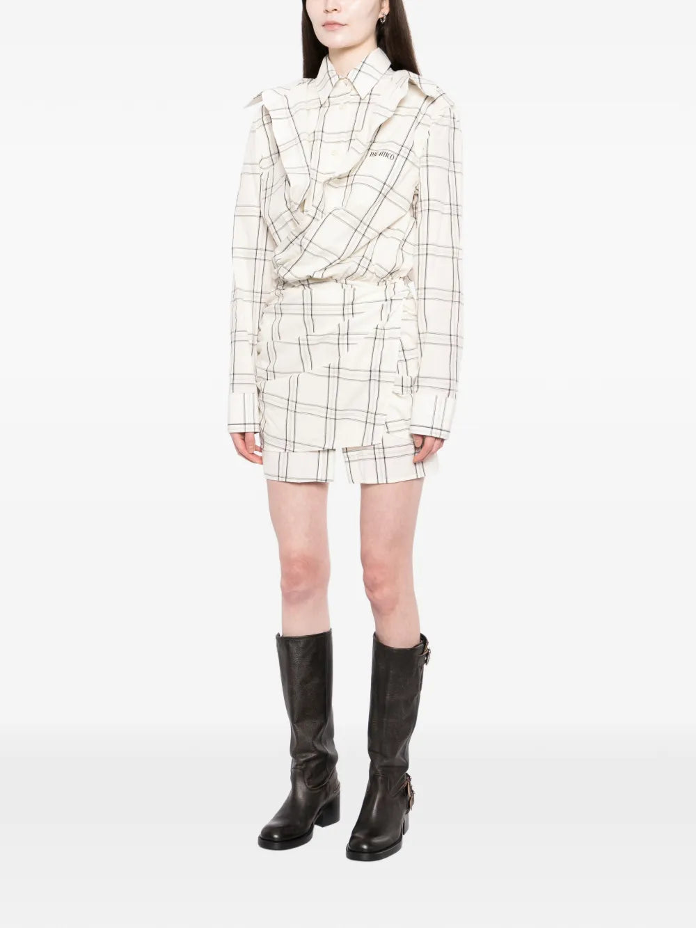 The Attico Plaid Mini Dress