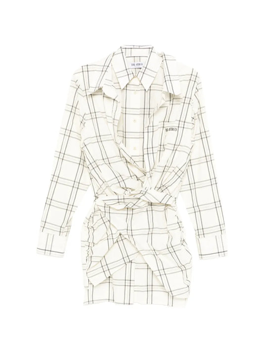 The Attico Plaid Mini Dress
