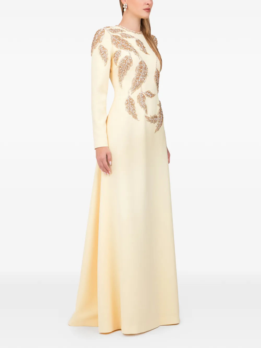 Dina Melwani Embellished Maxi Dress