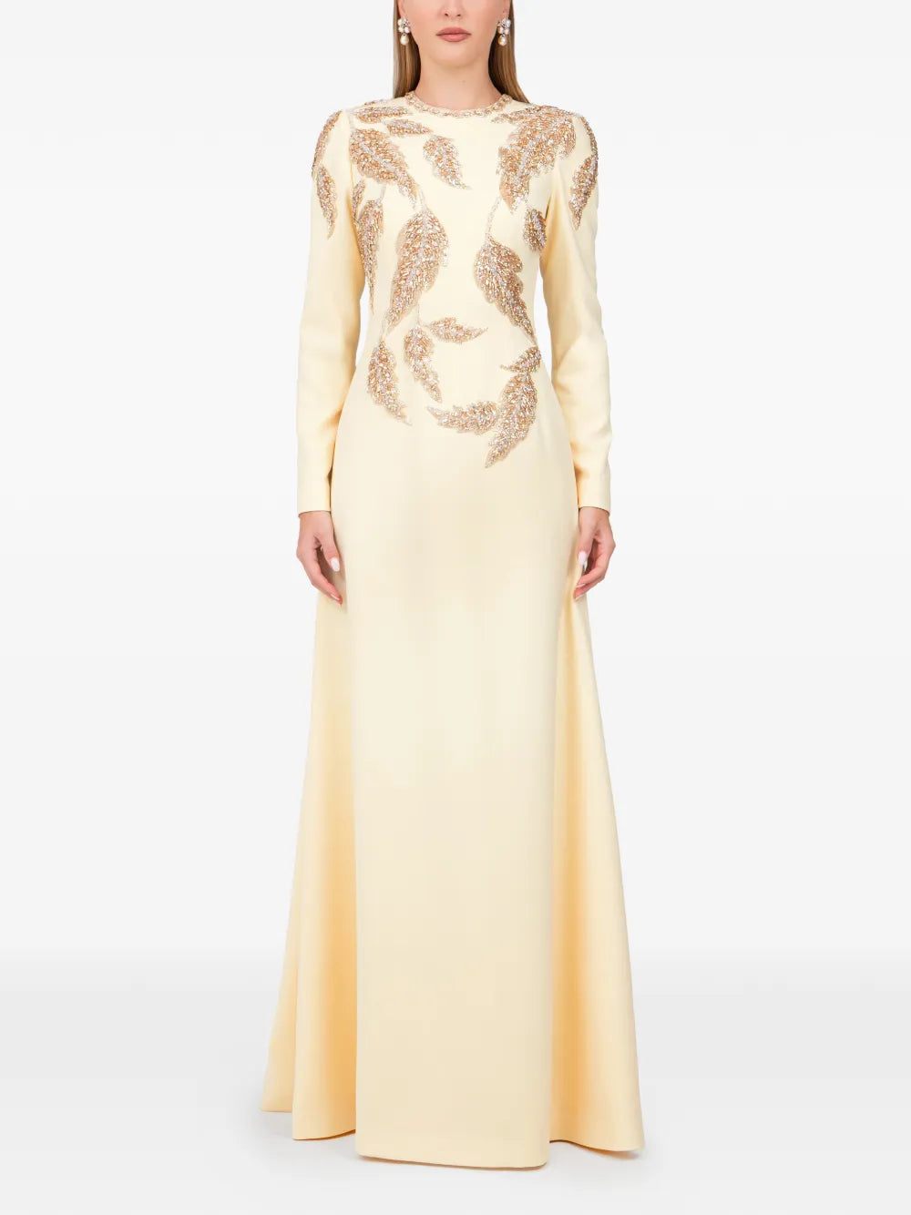 Dina Melwani Embellished Maxi Dress