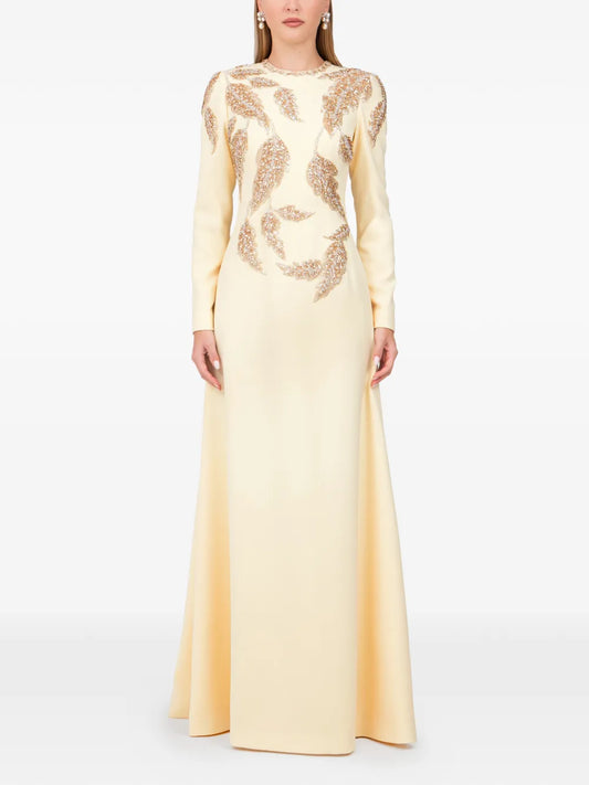 Dina Melwani Embellished Maxi Dress