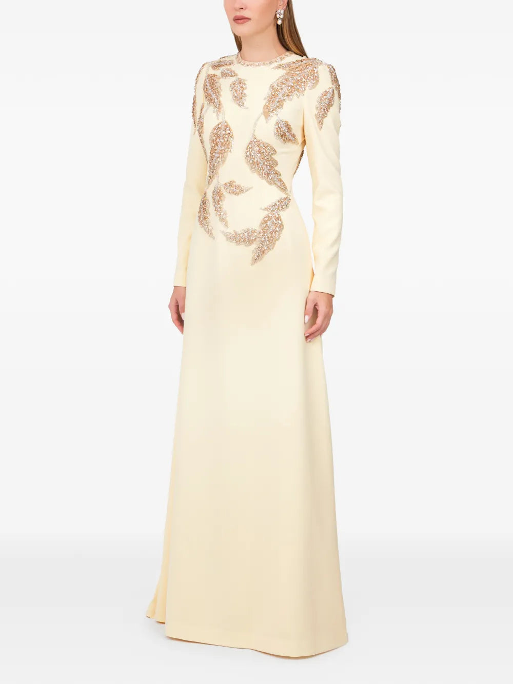Dina Melwani Embellished Maxi Dress