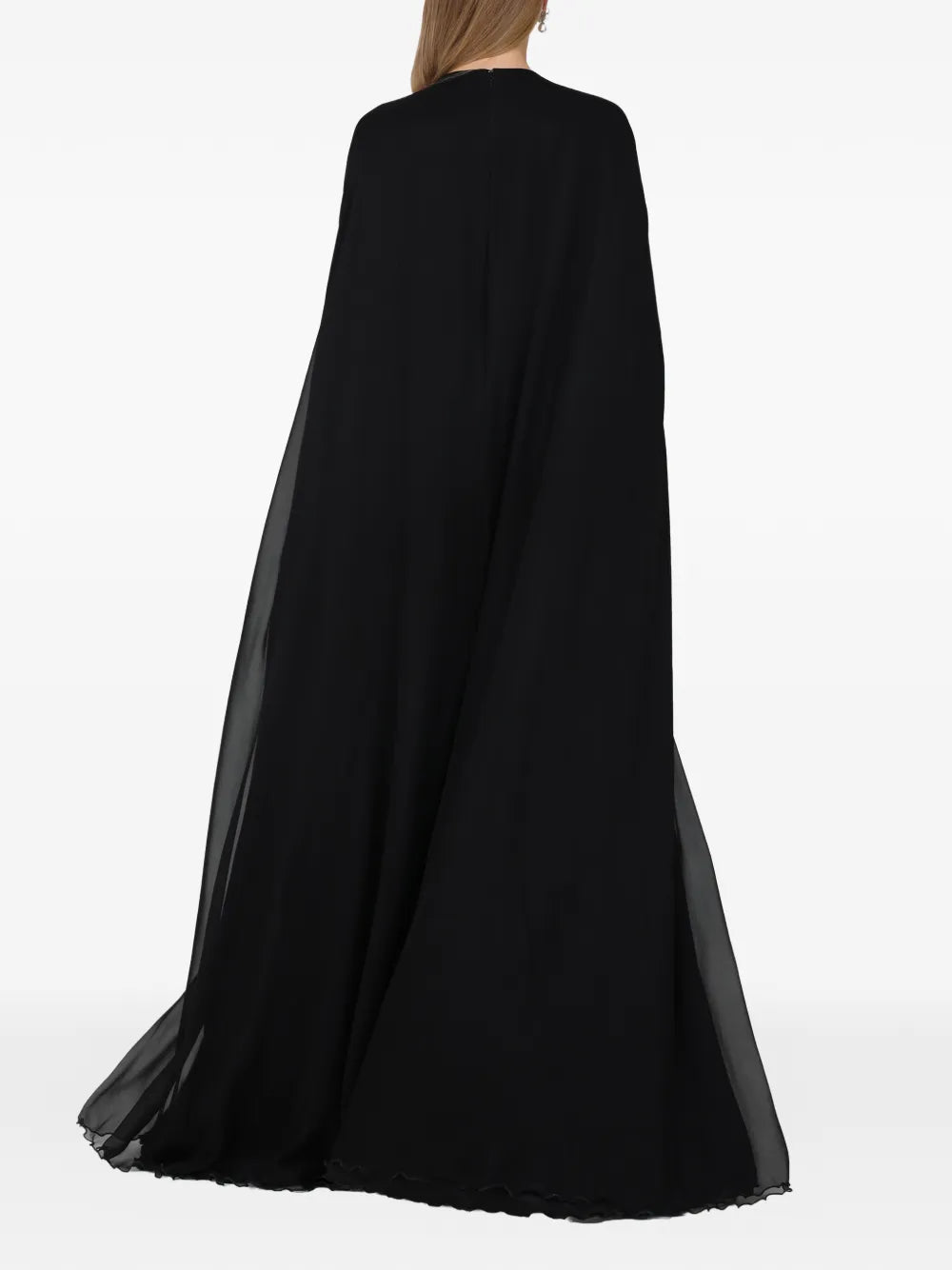 Dina Melwani Feather Print Maxi Dress