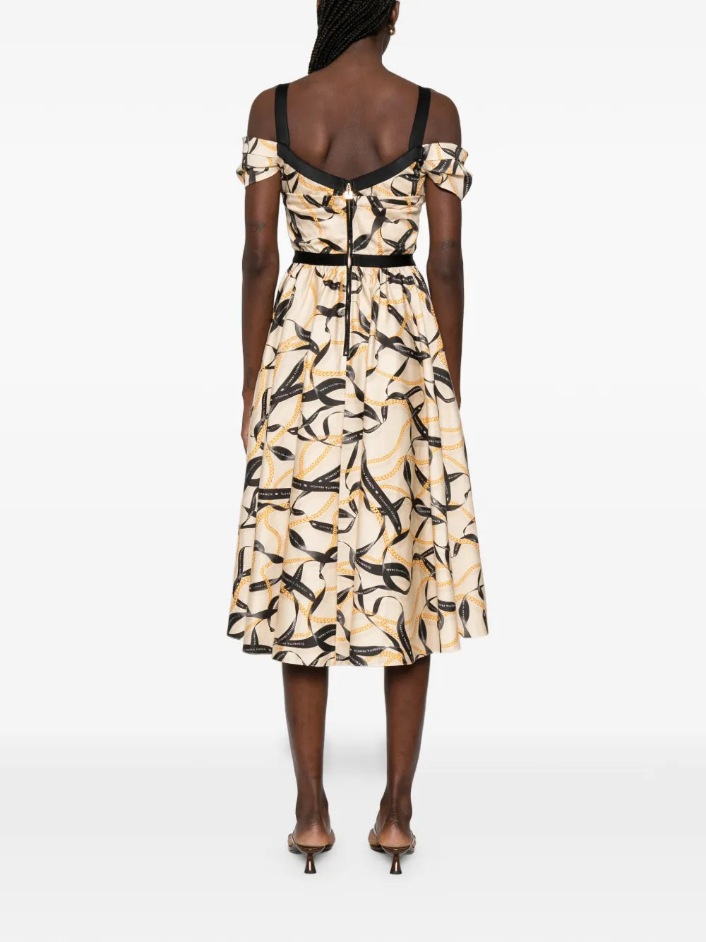 Elisabetta Franchi Ruffled Midi Dress