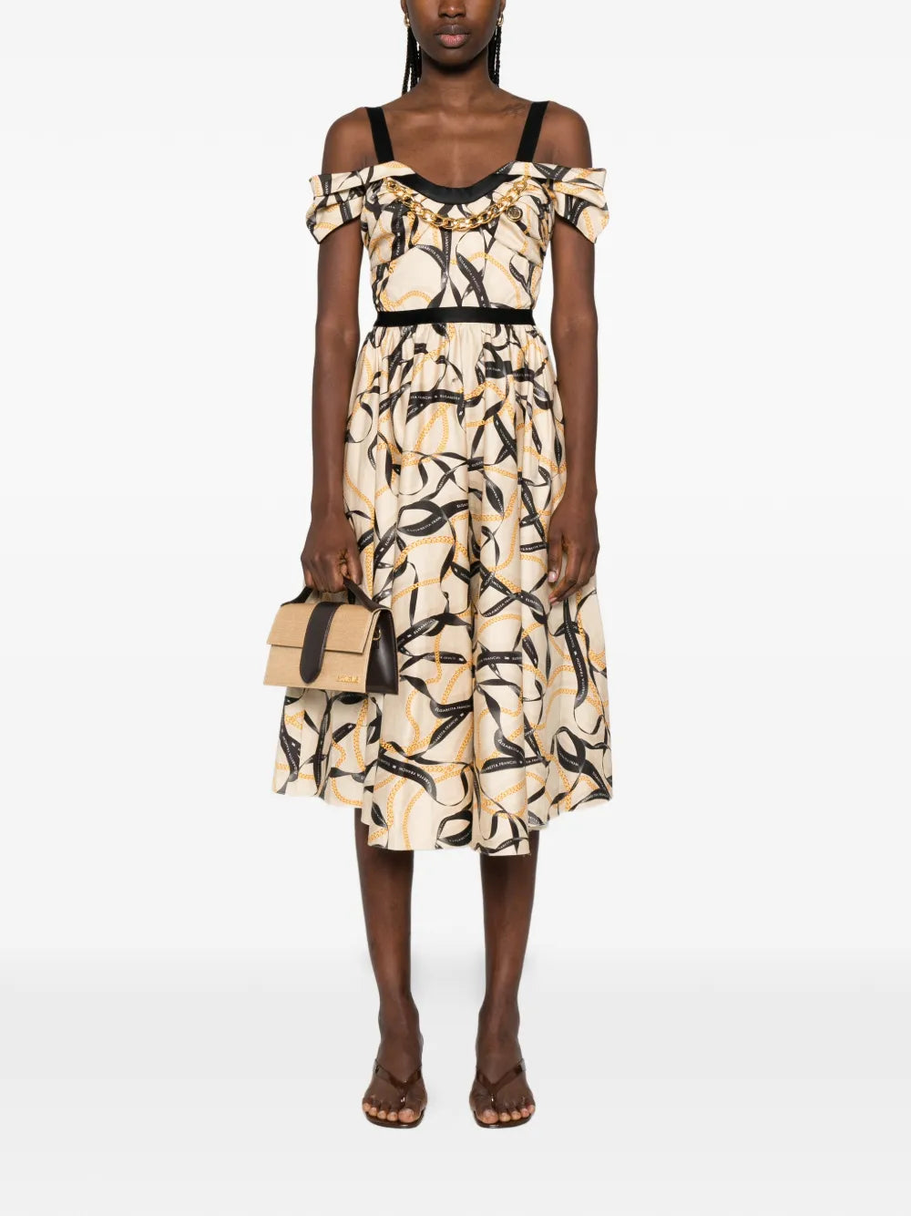 Elisabetta Franchi Ruffled Midi Dress