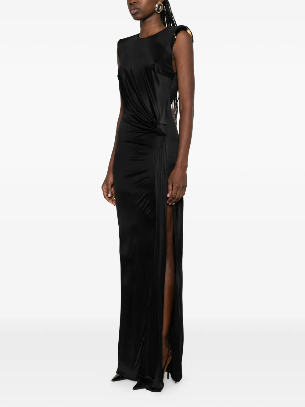 Elisabetta Franchi Draped Detail Maxi Dress