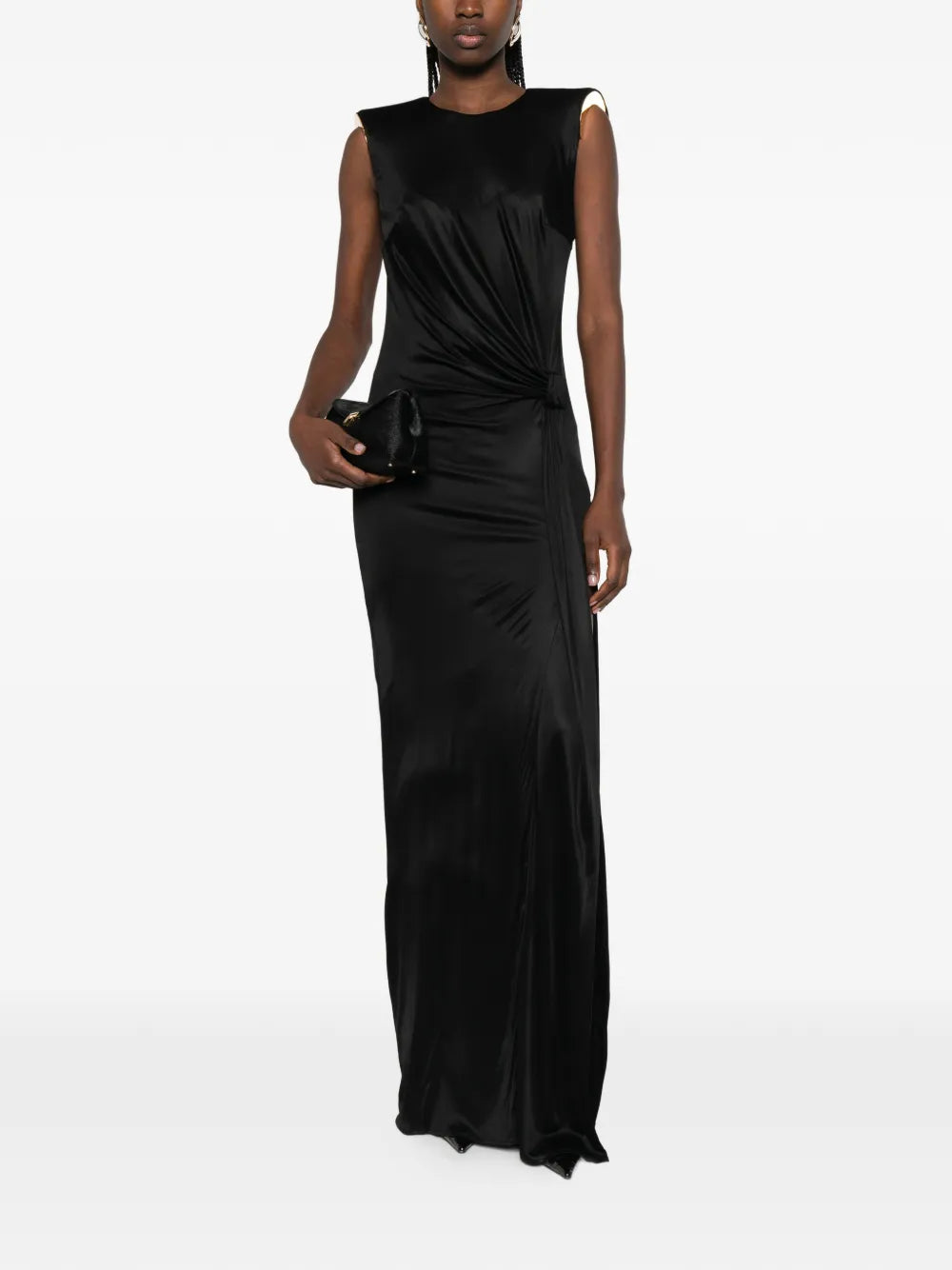 Elisabetta Franchi Draped Detail Maxi Dress