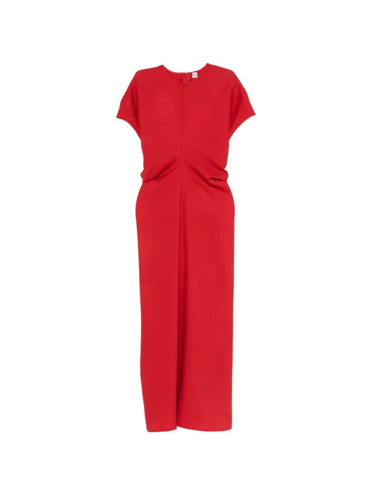 Toteme Slouch Waist Short Sleeve Midi Dress