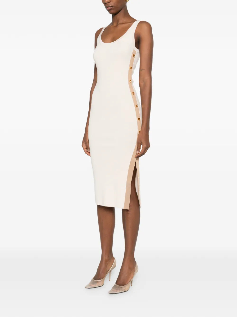 Elisabetta Franchi Snap Button Midi Dress