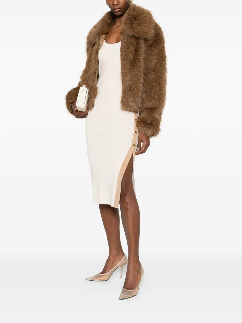 Elisabetta Franchi Snap Button Midi Dress