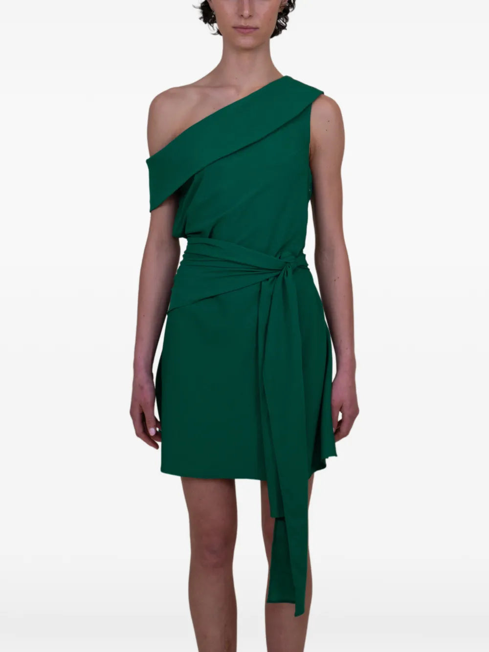 Azeeza Kavari One Shoulder Tie Mini Dress