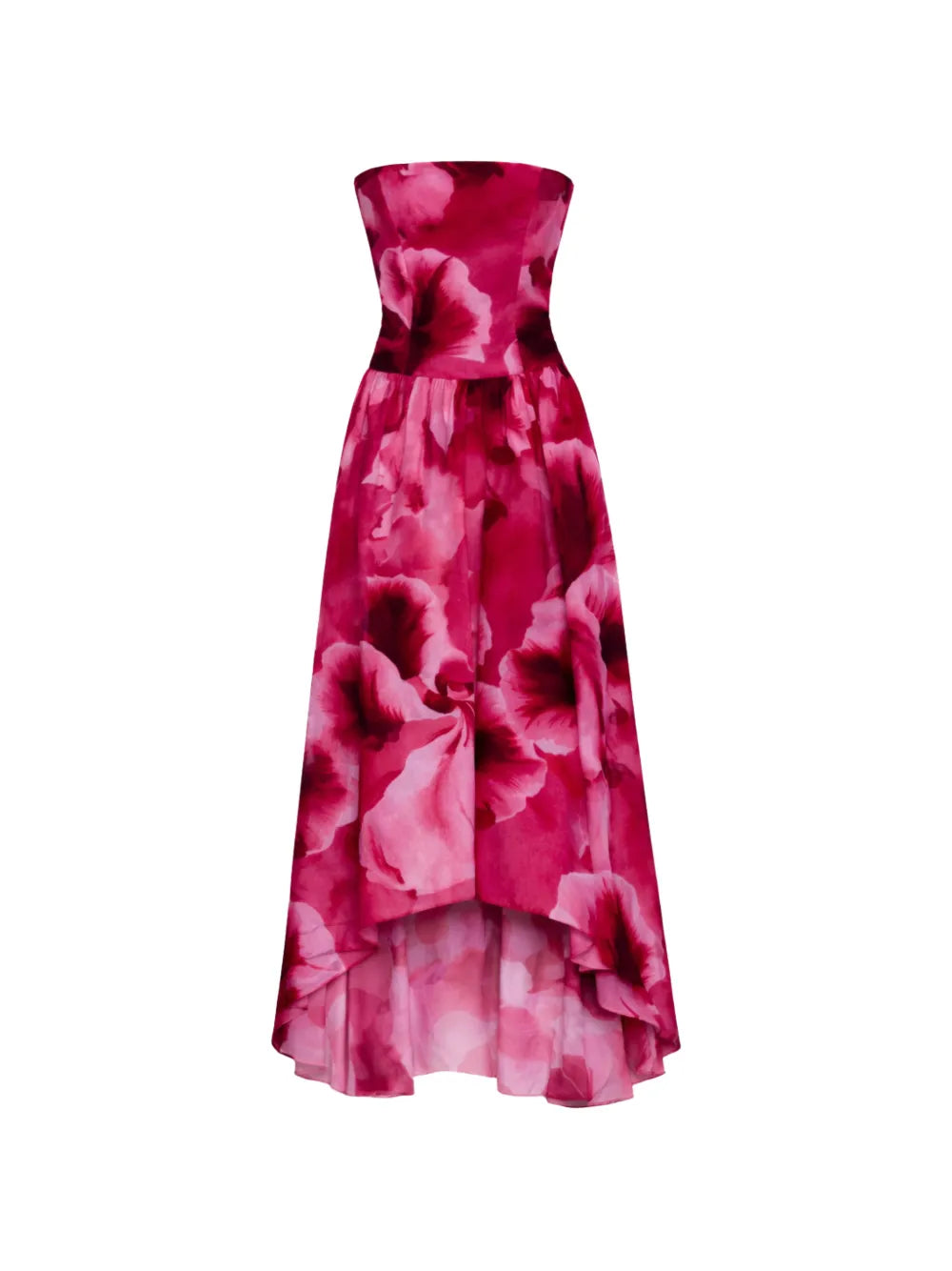 Azeeza Nayara Floral Print Strapless Midi Dress