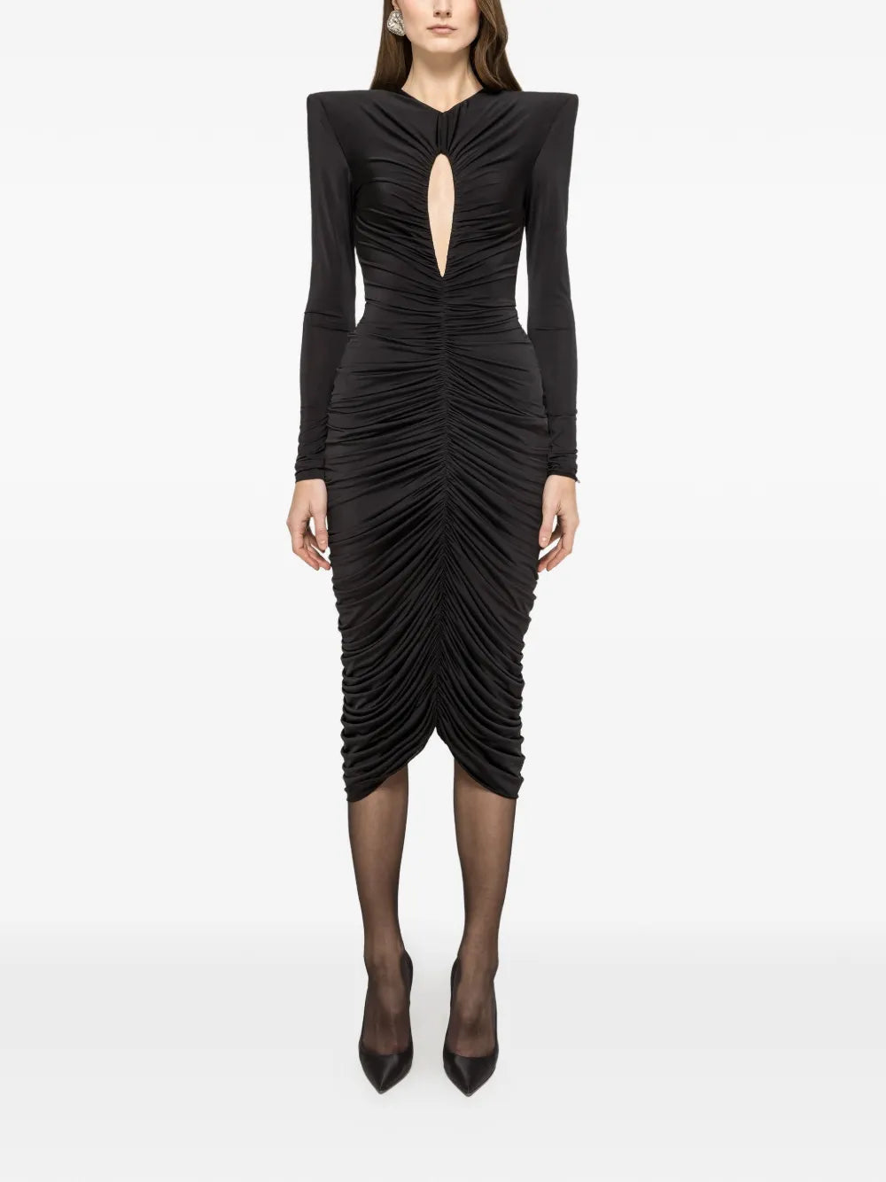Nissa Ruched Midi Dress
