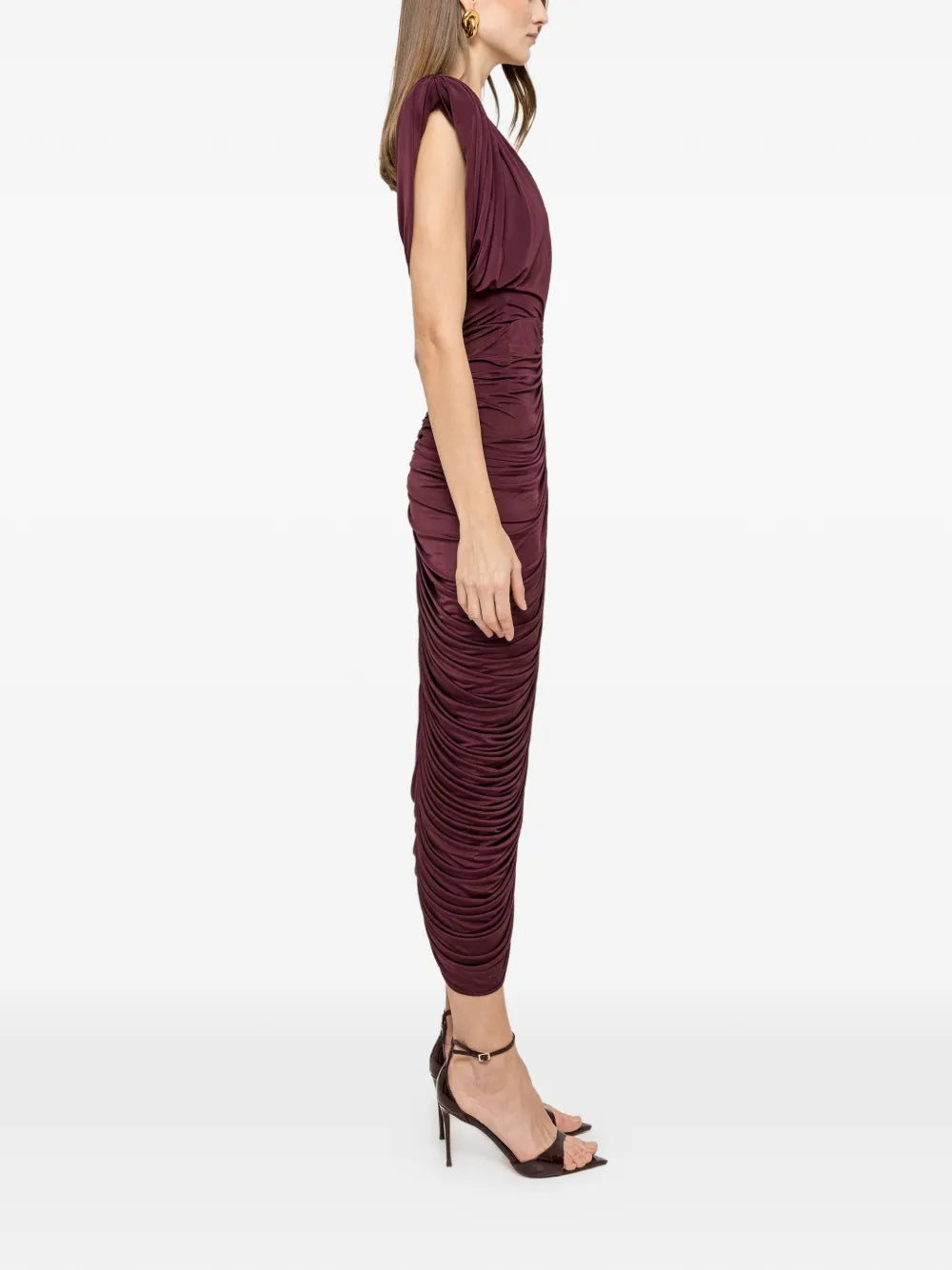 Nissa Ruched Midi Dress