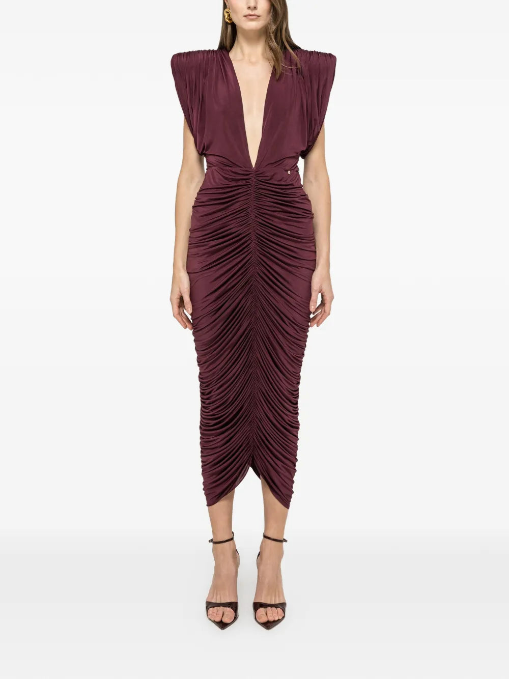 Nissa Ruched Midi Dress