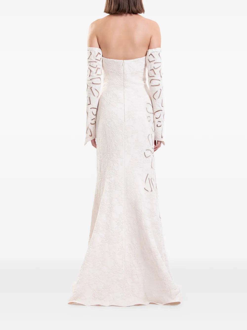 Saiid Kobeisy Detachable Sleeves Maxi Dress