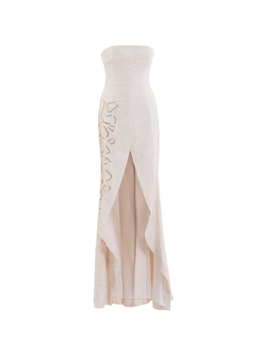 Saiid Kobeisy Detachable Sleeves Maxi Dress
