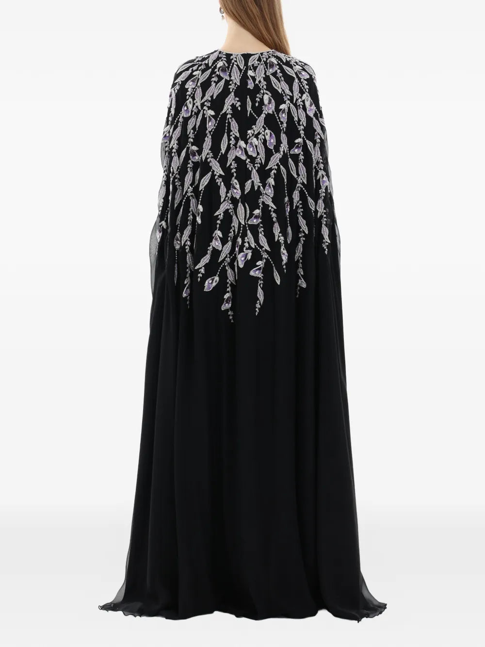 Dina Melwani Embellished Belted Maxi Dress