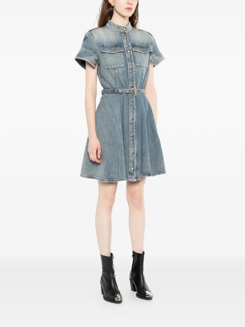 Alexander Mcqueen Denim Mini Dress