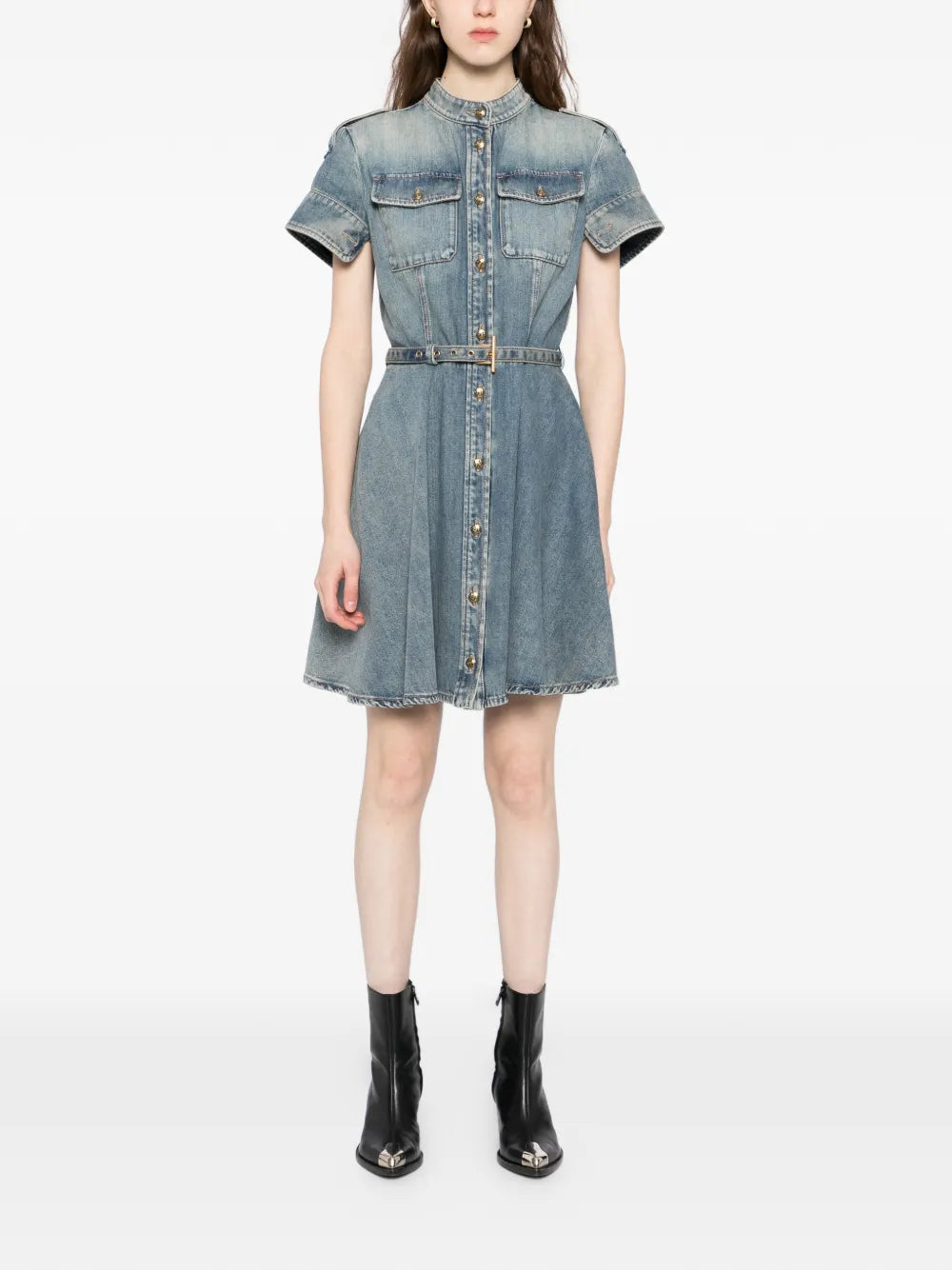 Alexander Mcqueen Denim Mini Dress