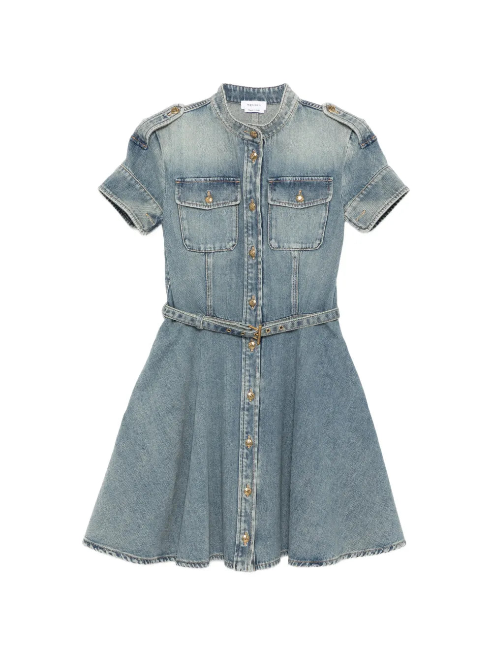 Alexander Mcqueen Denim Mini Dress