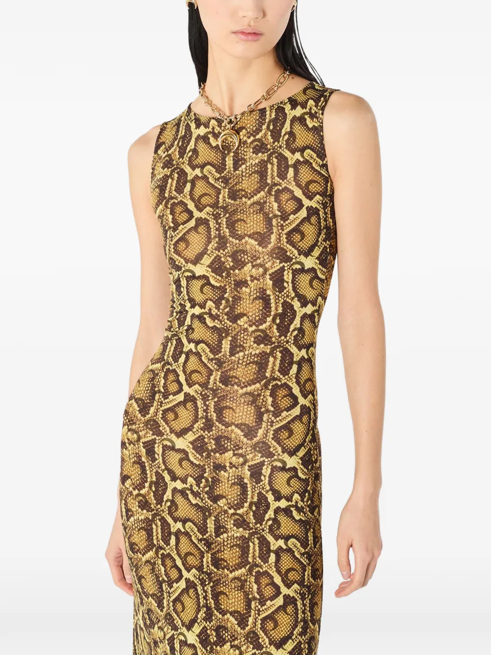 Marine Serre Python Print Asymmetrical Dress