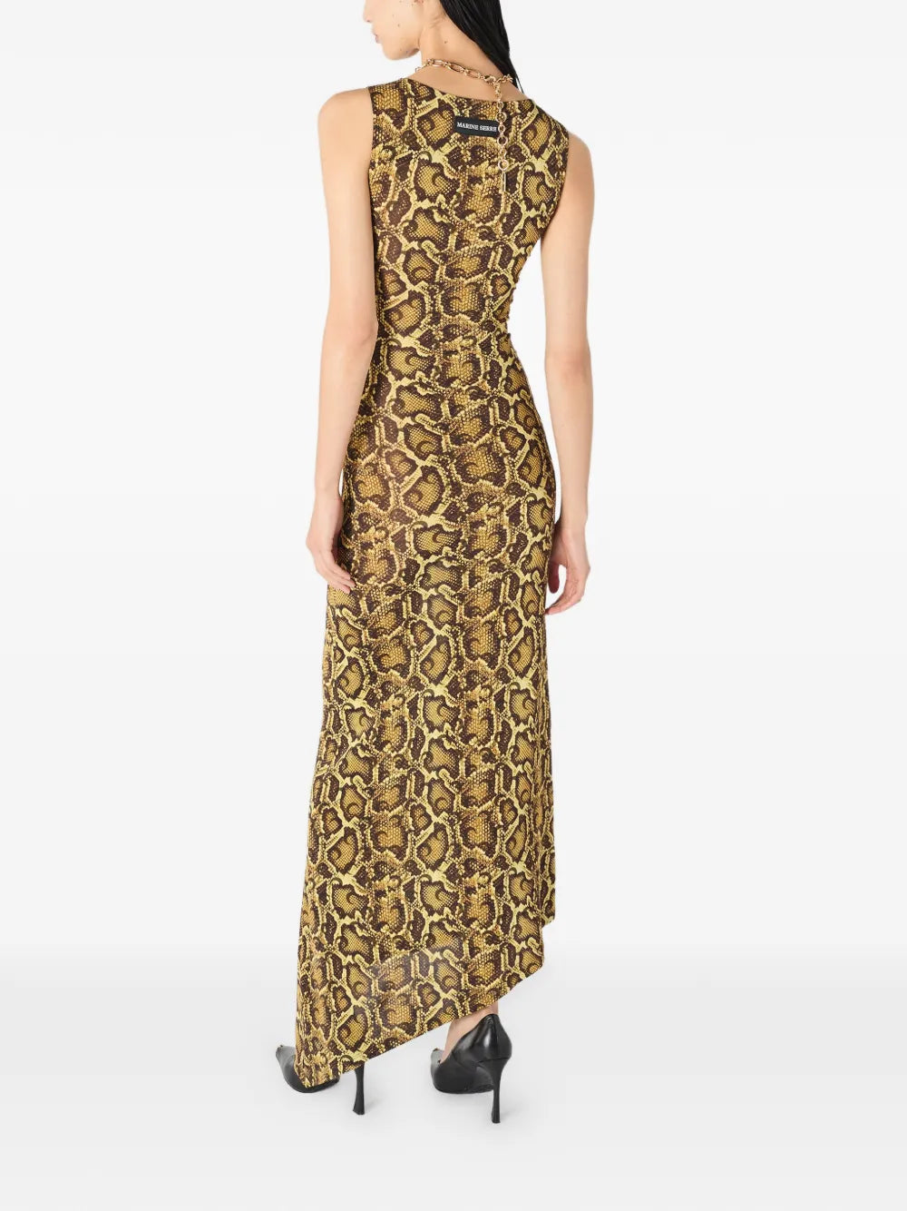 Marine Serre Python Print Asymmetrical Dress