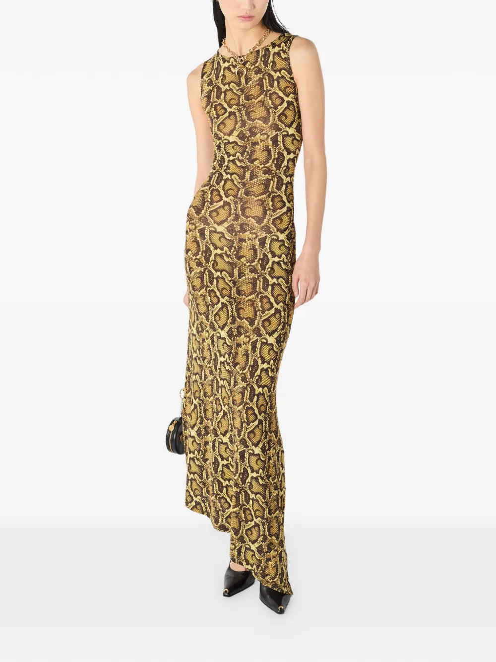 Marine Serre Python Print Asymmetrical Dress