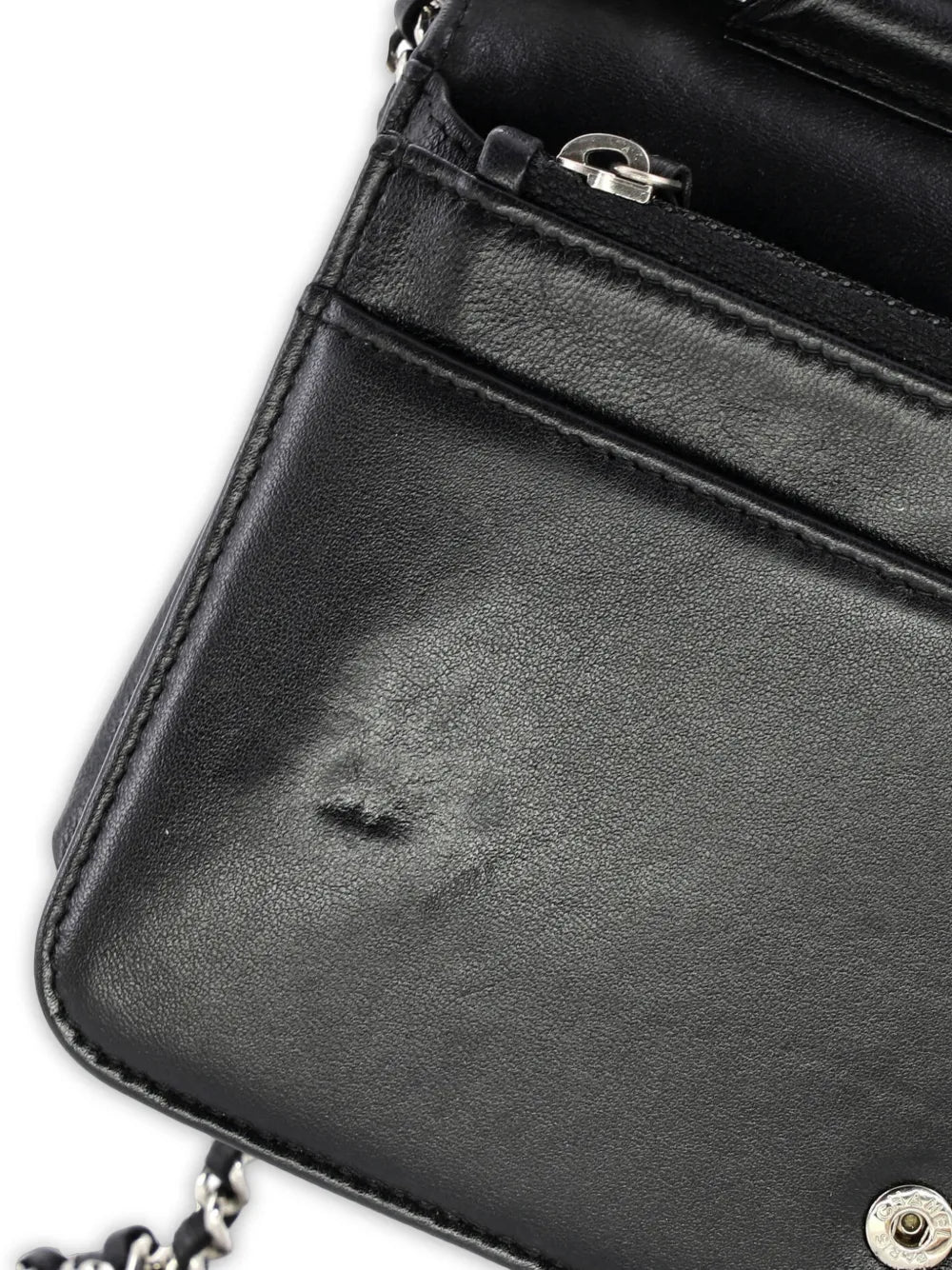 Chanel Pre Owned Airlines Wallet On Chain Quilted Printed Leather Shoulder Bag